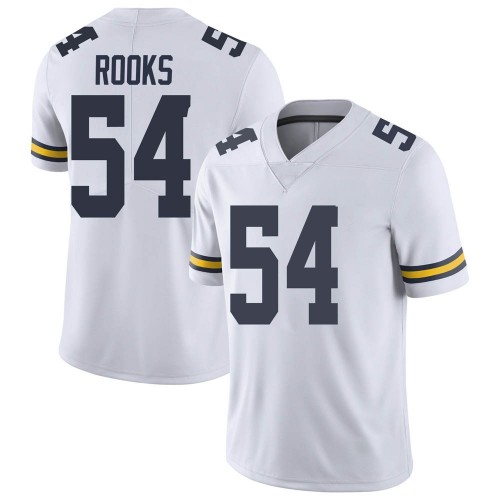 George Rooks Michigan Wolverines Men's NCAA #54 White Limited Brand Jordan College Stitched Football Jersey TCB2354DJ